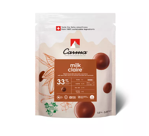 Шоколад Carma молочный Milk Claire 33,0% (Пакет 1,5 кг) Шоколад Carma молочный Milk Claire 33,0% (Пакет 1,5 кг)