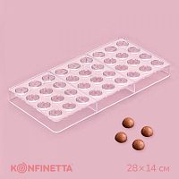 Форма для конфет поликарбонатная "Полусферы" 28×14 см, 36 ячеек 2×1 см