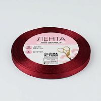 Лента атласная 06мм, 22 метра Бордовый №48