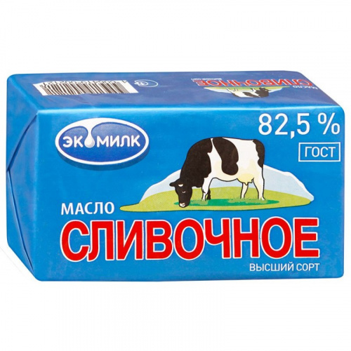 Масло сладко-сливочное 82,5% "ЭКОМИЛК" 450гр (20шт*кор) Масло сладко-сливочное 82,5% "ЭКОМИЛК" 450гр (20шт*кор)