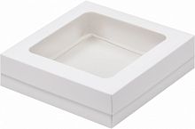 Коробка для клубники в шоколаде 150х150х40 мм. БЕЛАЯ RUK