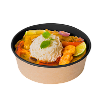Круглый контейнер OSQ ROUND BOWL 750 мл. (черный) (270 шт./кор.)