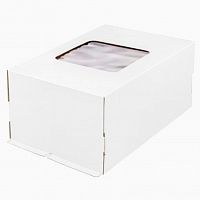 Упаковка картонная для торта 420*420*290мм с окном (20 шт./кор.)