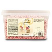 Посыпка шоко. Callebaut "Завитки из клубничного шоколада" (Контейнер 1кг)
