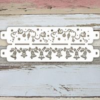 Трафарет двойной бордюр "Игрушки, колокольчики", 11*32 см
