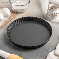 Форма тефлоновая со съемным дном "Жаклин. Рифленый круг" d=21; h=2,5 см.