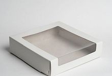 Упаковка картонная для торта 225*225*60мм Pasticciere+окно белая (80 шт./кор.), 1 шт.