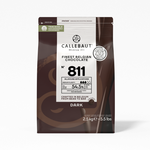 Шоколад Callebaut Темный 54.5% (Пакет 2,5кг)