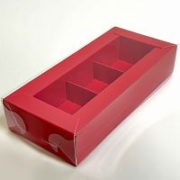 Коробка для конфет 3шт 155*70*30мм (красный)