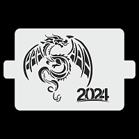 Трафарет "Китайский Дракон 2024", 20*15 см.