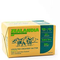 Масло сладко-сливочное несолёное 84%, Zealandia, 500 г.