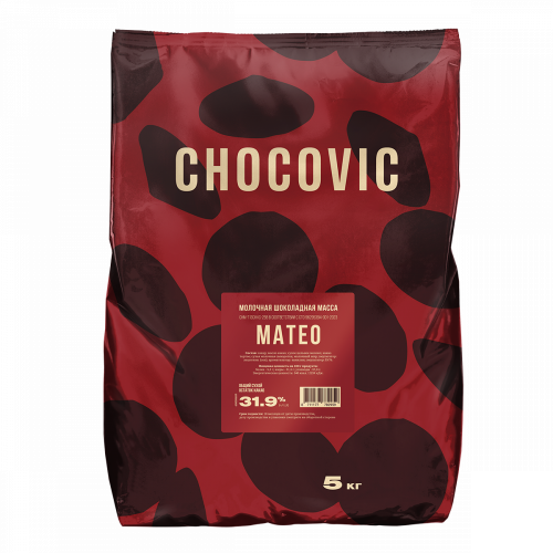 Шоколад Chocovic молочный Матео 31,9% (5 кг./упак., 3 шт./кор.)