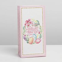 Пакет бумажный фасовочный "Счастливой Пасхи!", 20*11*4 см.