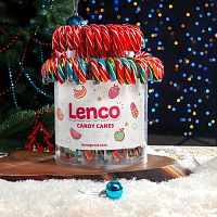 Карамель леденцовая Lenco "Трость", со вкусом Бабл- гам и клубники, 28 г