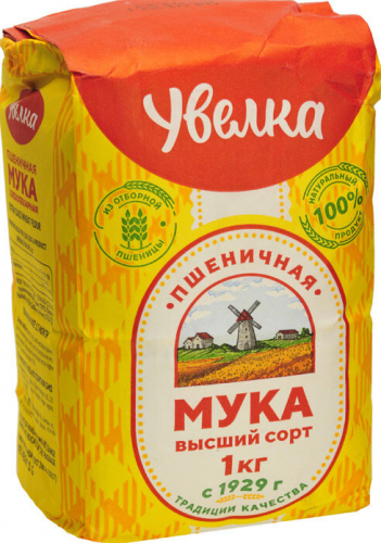 Мука пшеничная Увелка высший сорт (1 кг./упак.)