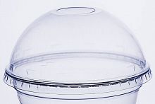 Крышка купольная С ОТВЕРСТИЕМ PET d-95мм, (50/1000шт/уп)