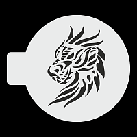 Трафарет "Голова дракона", d=14 см.