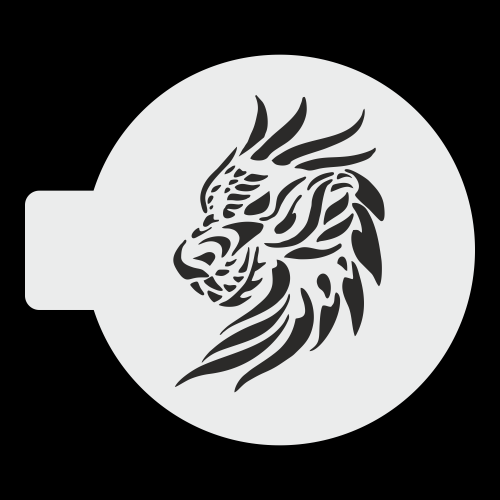 Трафарет "Голова дракона", d=14 см.