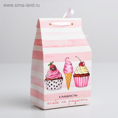 Коробка для кондитерских изделий "Сладость", 8*10*16 см.