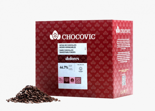 Шоколад Chocovic ТЕРМО. Темный Dolores 44.7% (1.5кг/кор)
