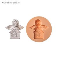 Молд силиконовый "Ангел на домике"4,5х4,5 см