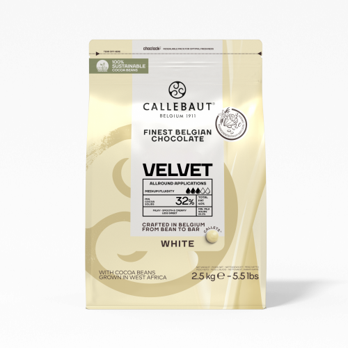 Шоколад Callebaut VELVET Белый 32% (Пакет 2,5кг)