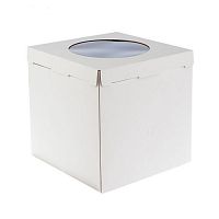 Упаковка картонная для торта 300*300*250мм с окном (2*25шт/кор)