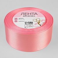 Лента атласная 40мм, 22 метра Нежно-розовый №124