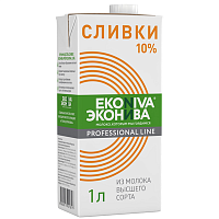 Сливки животные "ЭКОНИВА 10%" 1 л. (12шт)