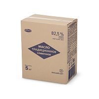 Масло сладко-сливочное 82,5% "ЭКОМИЛК традиционное" 5кг (коробка)