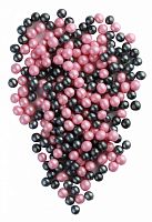 Посыпка РИС воздушный 4мм №182 розовый, черный (1,5кг/упак)