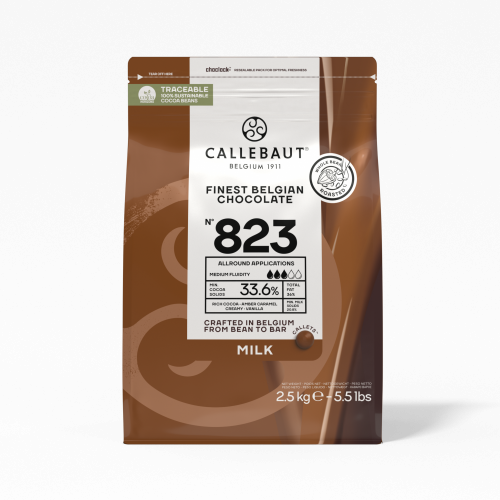 Шоколад Callebaut Молочный 33.6% (Пакет 2,5кг)