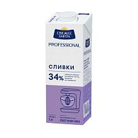 Сливки животные "СВЕЖЕЕ ЗАВТРА 34%" 1л/упак.