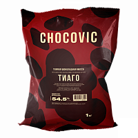 Шоколад Chocovic темный Тиаго 54,5% (1 кг./упак., 10 шт./кор.)