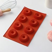 Форма силиконовая "Кексики" 8в1, 29*16 см.