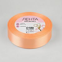 Лента атласная 25мм, 22 метра Персиковый №127