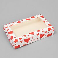 Картонная коробка для пряников 200*120*30мм "Love"