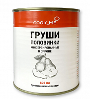 КОНСЕРВЫ Груши половинки 850 мл. ж/б Cook Me, 1 шт.