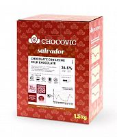 Шоколад Chocovic Молочный Salvador 36,5% /500г/ (1.5кг/кор)