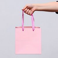 Пакет под торт 20х20х20cm Розовый