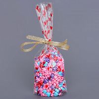Пакет фасовочный БОПП "Сердца красные", 9*19 см.