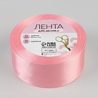 Лента атласная 40мм, 22 метра Розовый №04