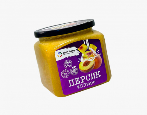 ПЮРЕ Proff Puree из персика 10% сахара (Банка 500гр)