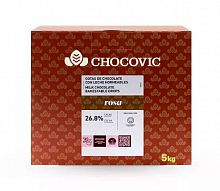 Шоколад Chocovic ТЕРМО. Молочный Rosa 26,8% (пакет 5кг)