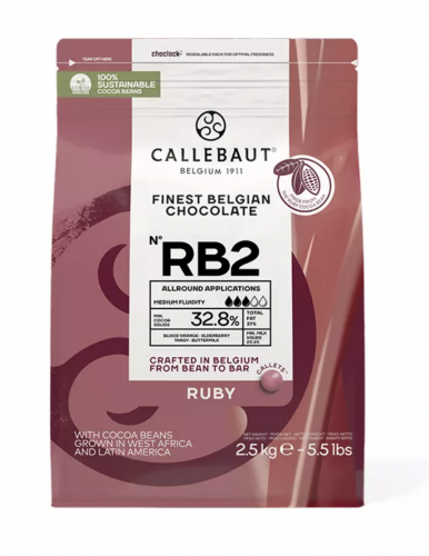 Шоколад Callebaut рубиновый Ruby 32,8% (Пакет 2,5кг) Шоколад Callebaut рубиновый Ruby 32,8% (Пакет 2,5кг)